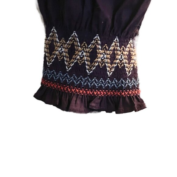 Purple Swing Dress With Embroidery - Picture 5 of 9